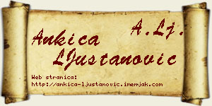 Ankica LJuštanović vizit kartica